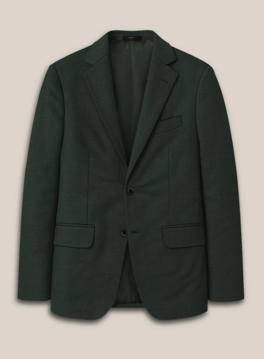Scabal Dark Green Wool Suit - Image 4