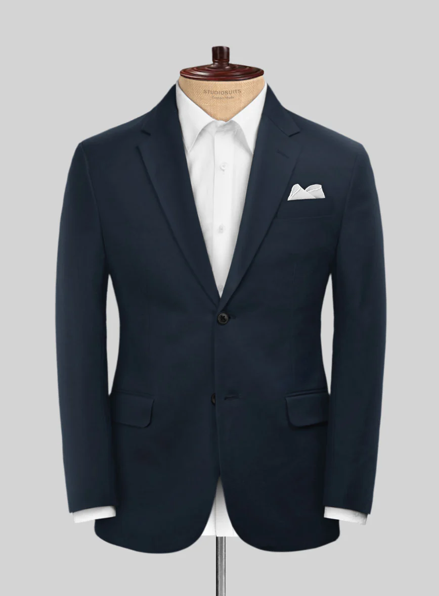 Scabal Dark Navy Cashmere Cotton Suit - Image 2