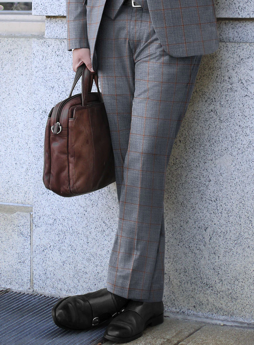 Scabal Dusk Blue Wool Pants - Image 2