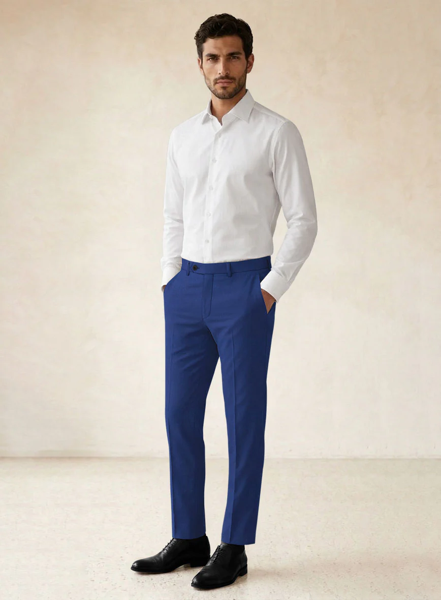 Scabal Egyptian Blue Wool Suit - Image 7