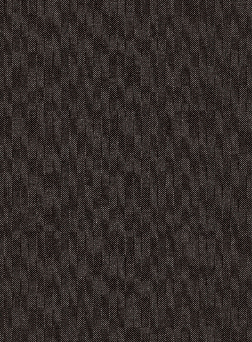 Scabal Erar Herringbone Brown Wool Jacket - Image 3
