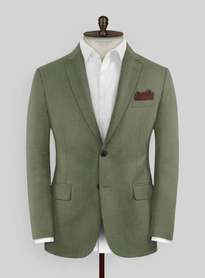 Scabal Fern Green Wool Suit - Image 3