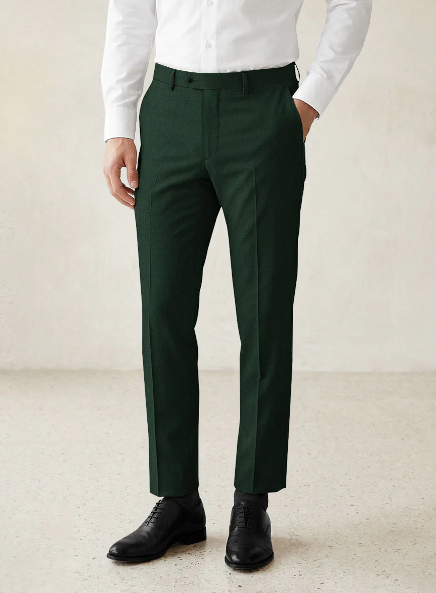 Scabal Forest Green Wool Pants