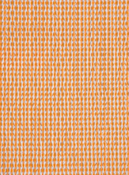 Scabal Gingham Orange Seersucker Pants - Image 2