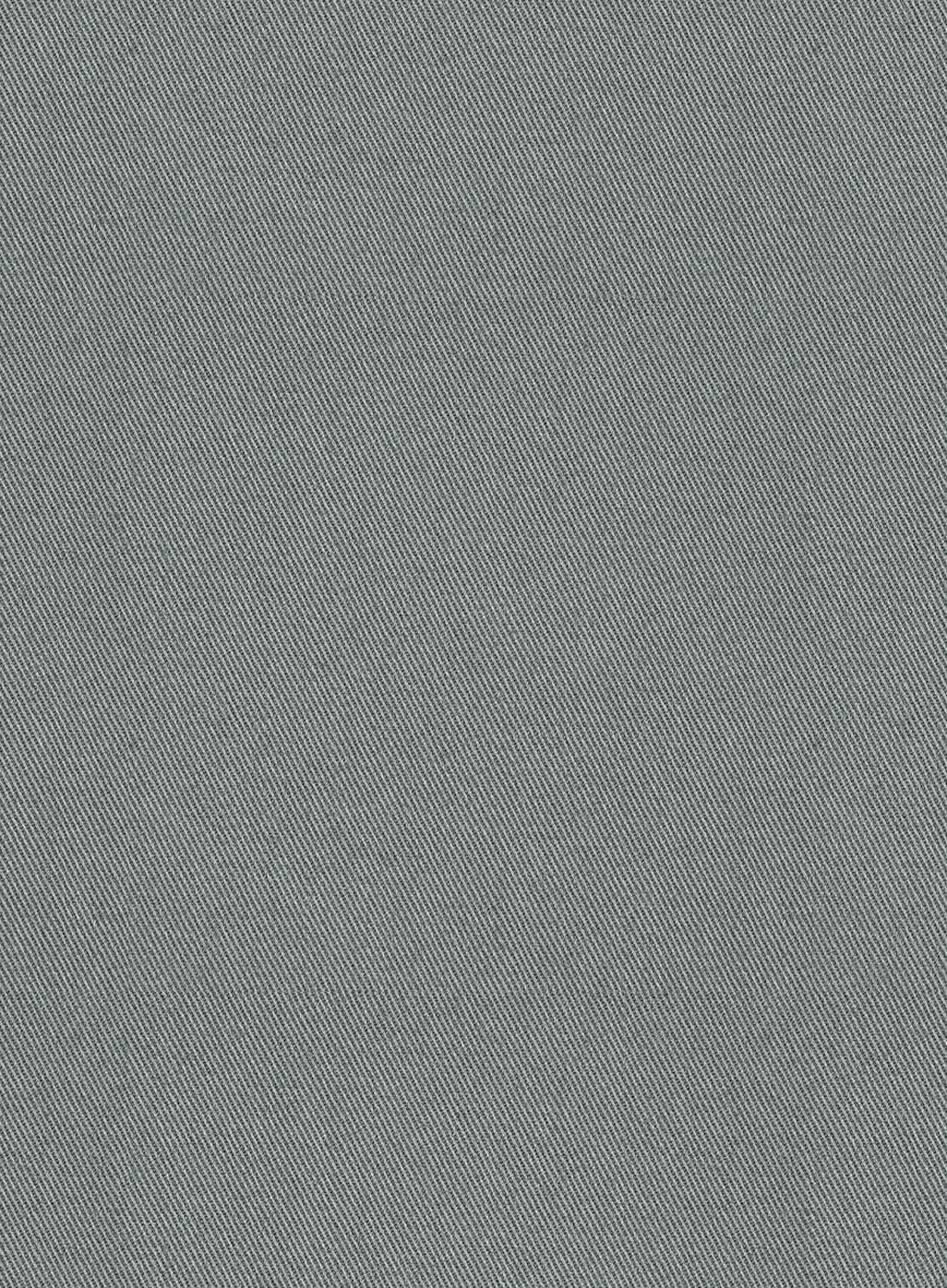 Scabal Gray Cotton Stretch Pants - Image 2