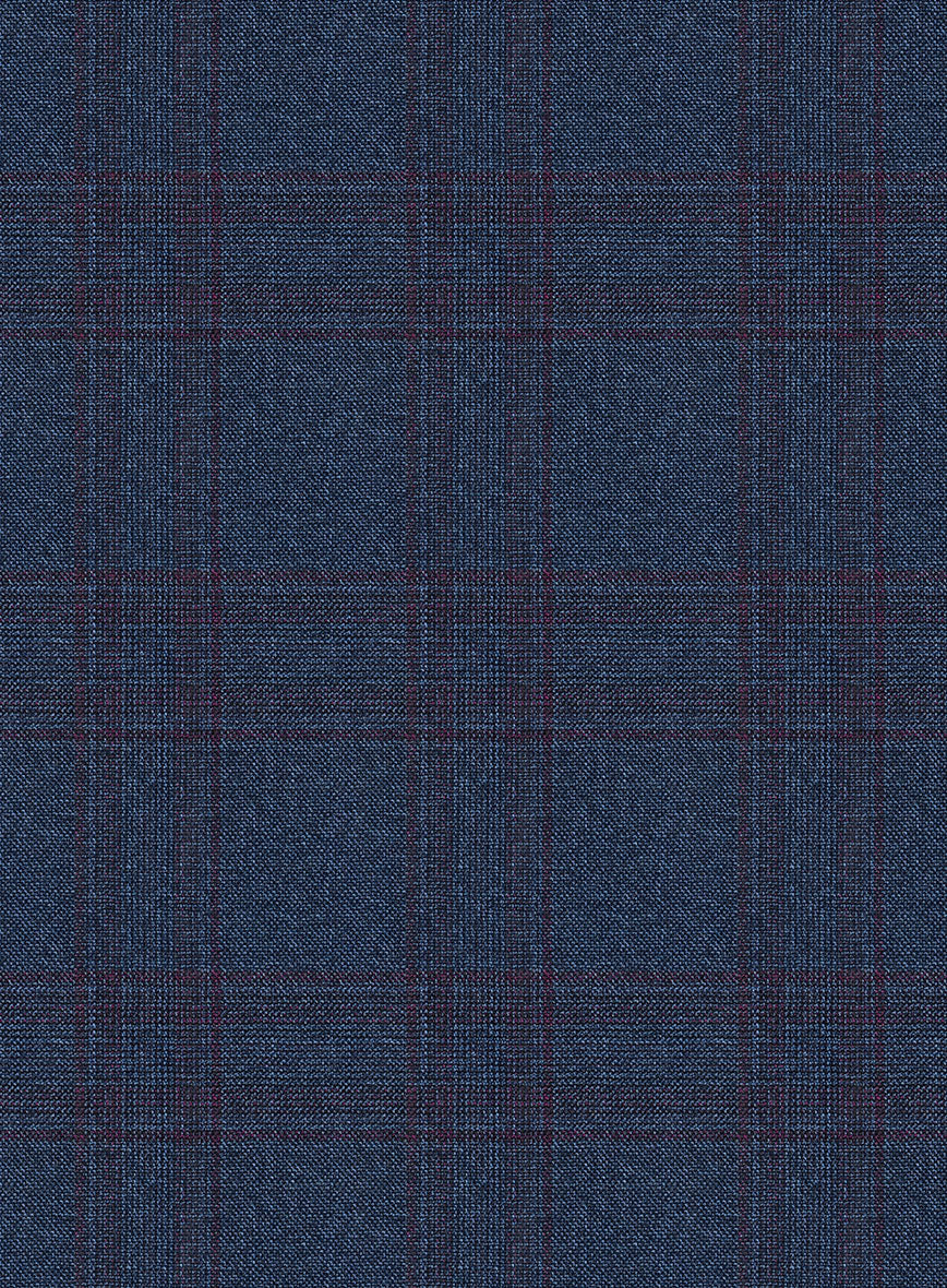 Scabal Gulf Blue Wool Pants - Image 3