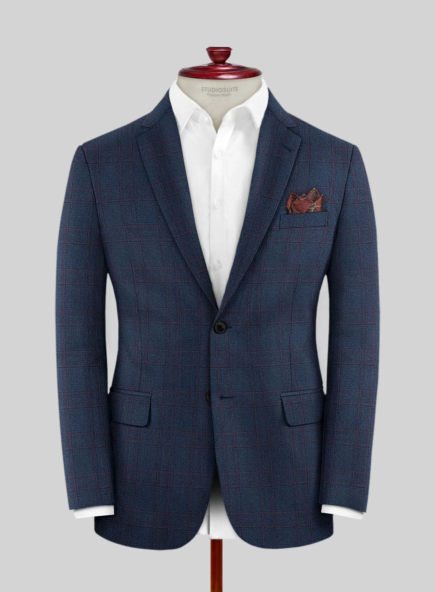 Scabal Gulf Blue Wool Suit - Image 3
