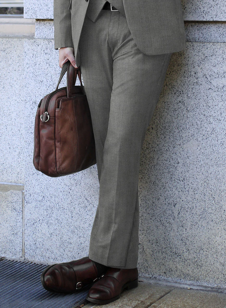Scabal Hidal Checks Gray Wool Pants - Image 2