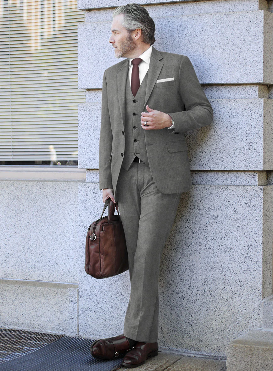 Scabal Hidal Checks Gray Wool Suit - Image 2