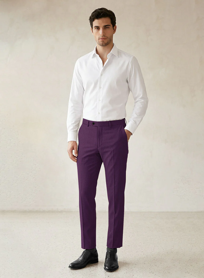 Scabal Hot Purple Wool Suit - Image 7