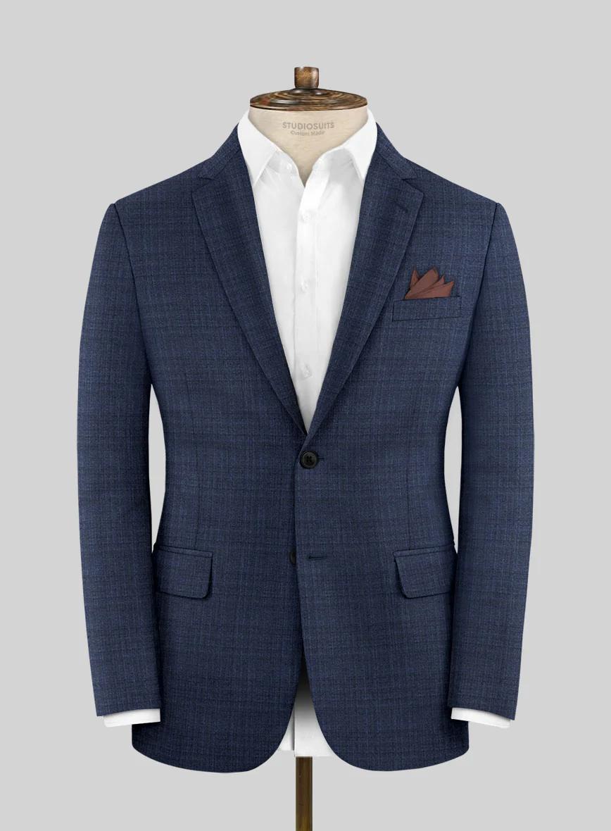 Scabal Bold Blue Wool Jacket