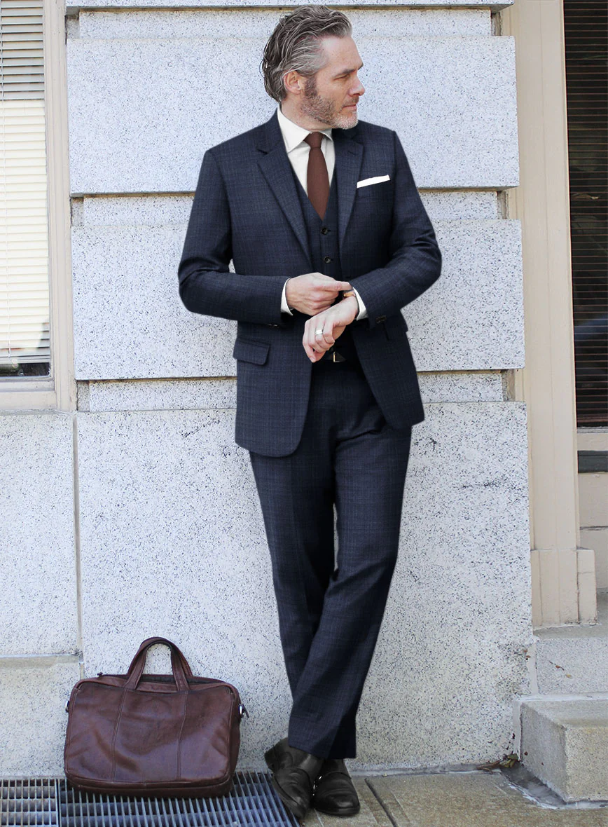Scabal Bold Blue Wool Suit - Image 2