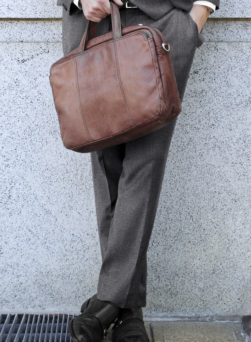 Scabal Marble Blue Wool Pants - Image 2