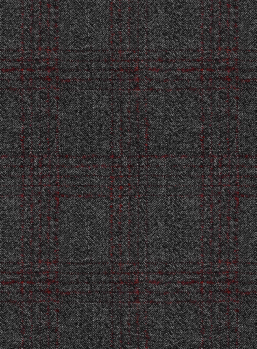 Scabal Mid Charcoal Wool Pants - Image 3