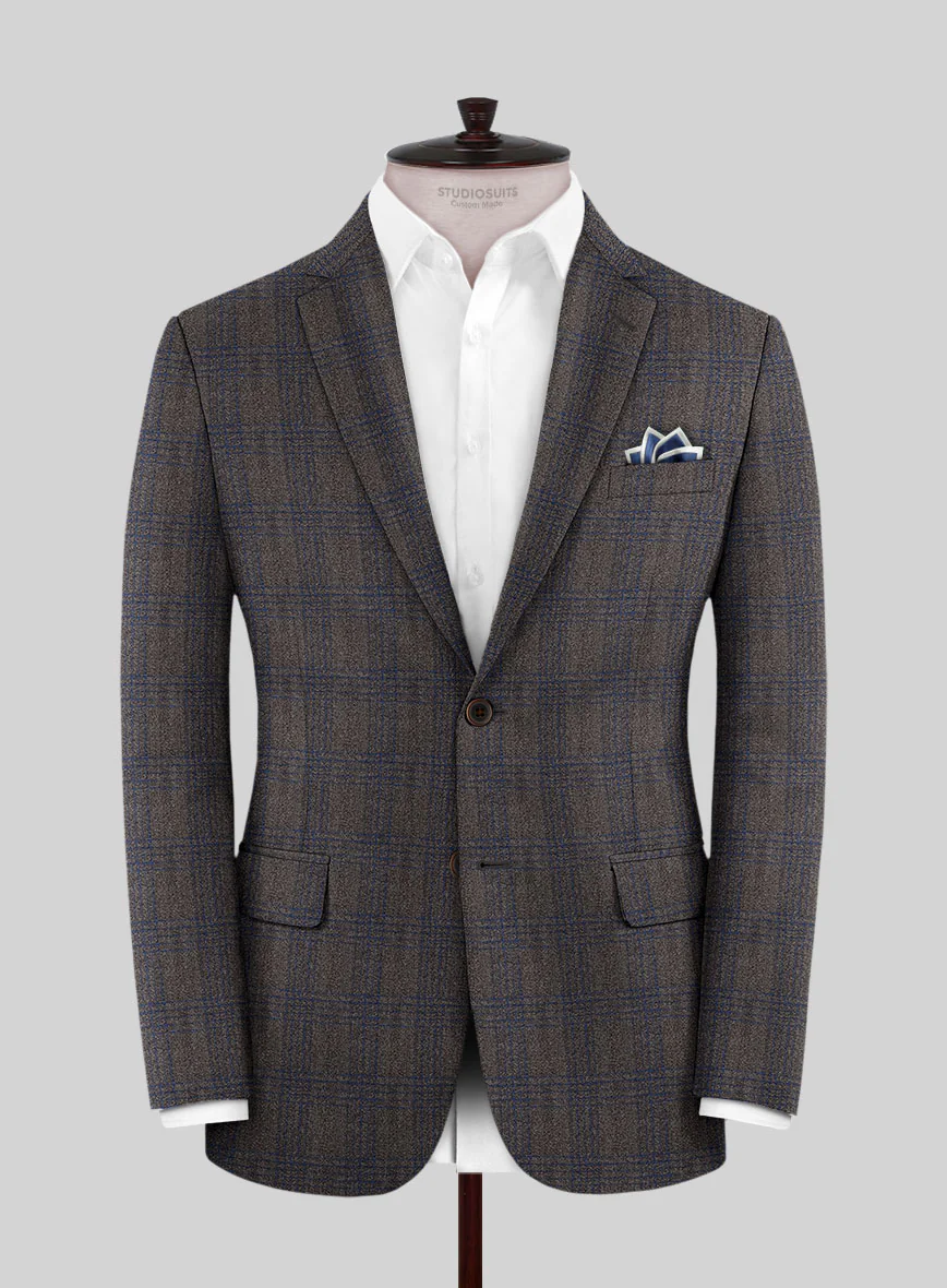 Scabal Mud Brown Wool Jacket