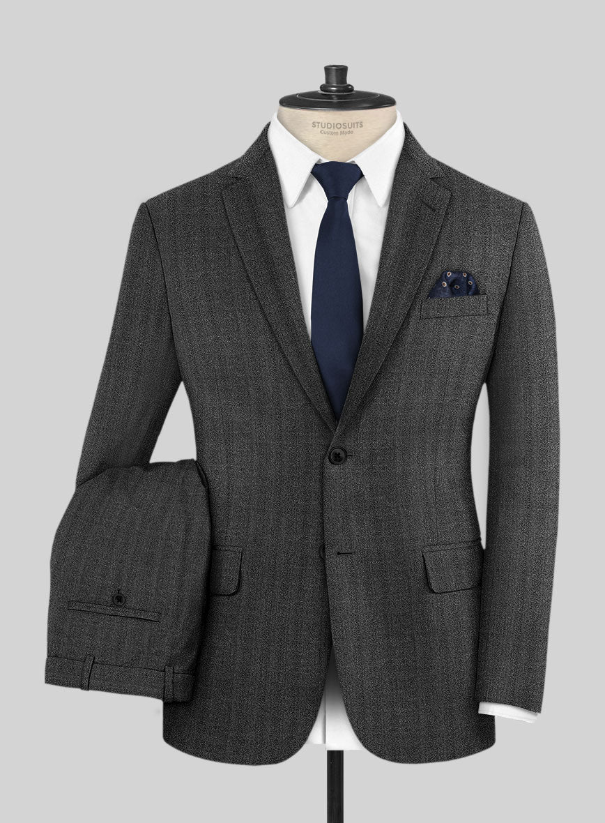 Scabal Steel Charcoal Wool Suit