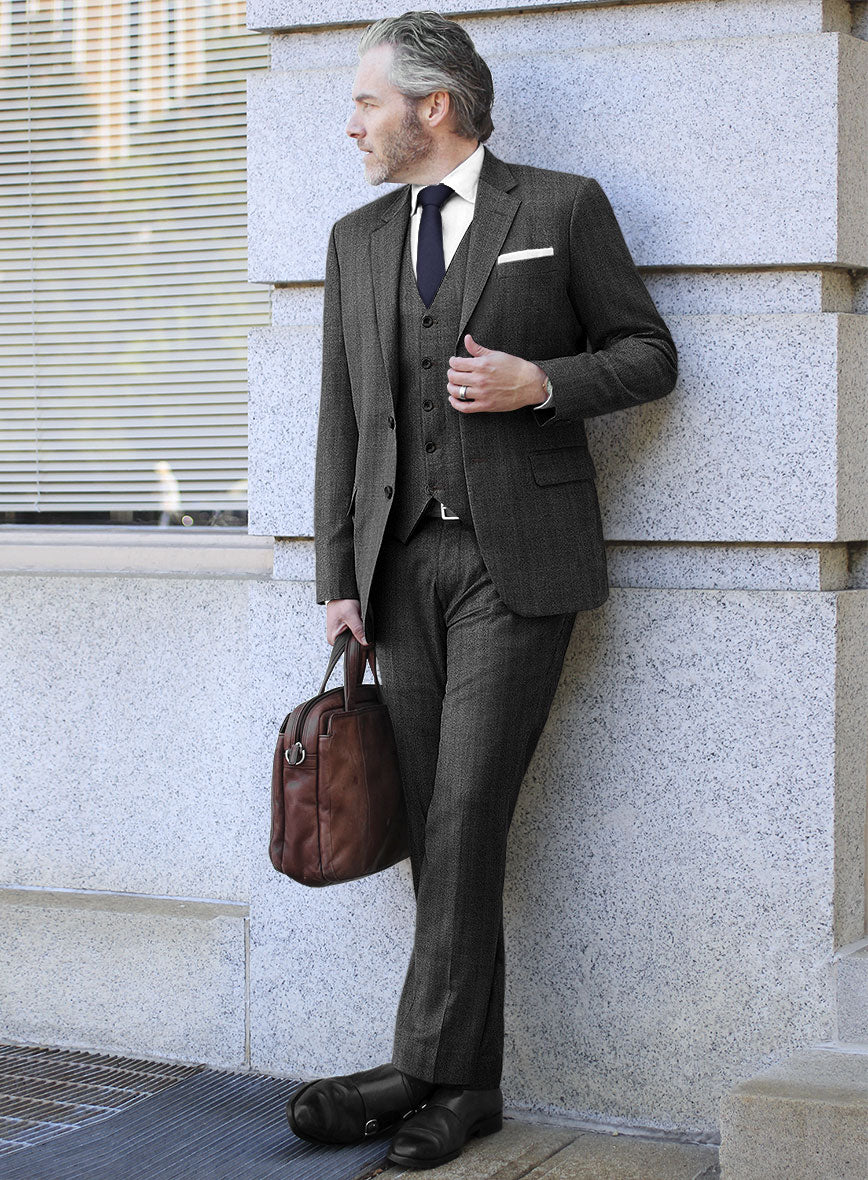 Scabal Steel Charcoal Wool Suit - Image 2