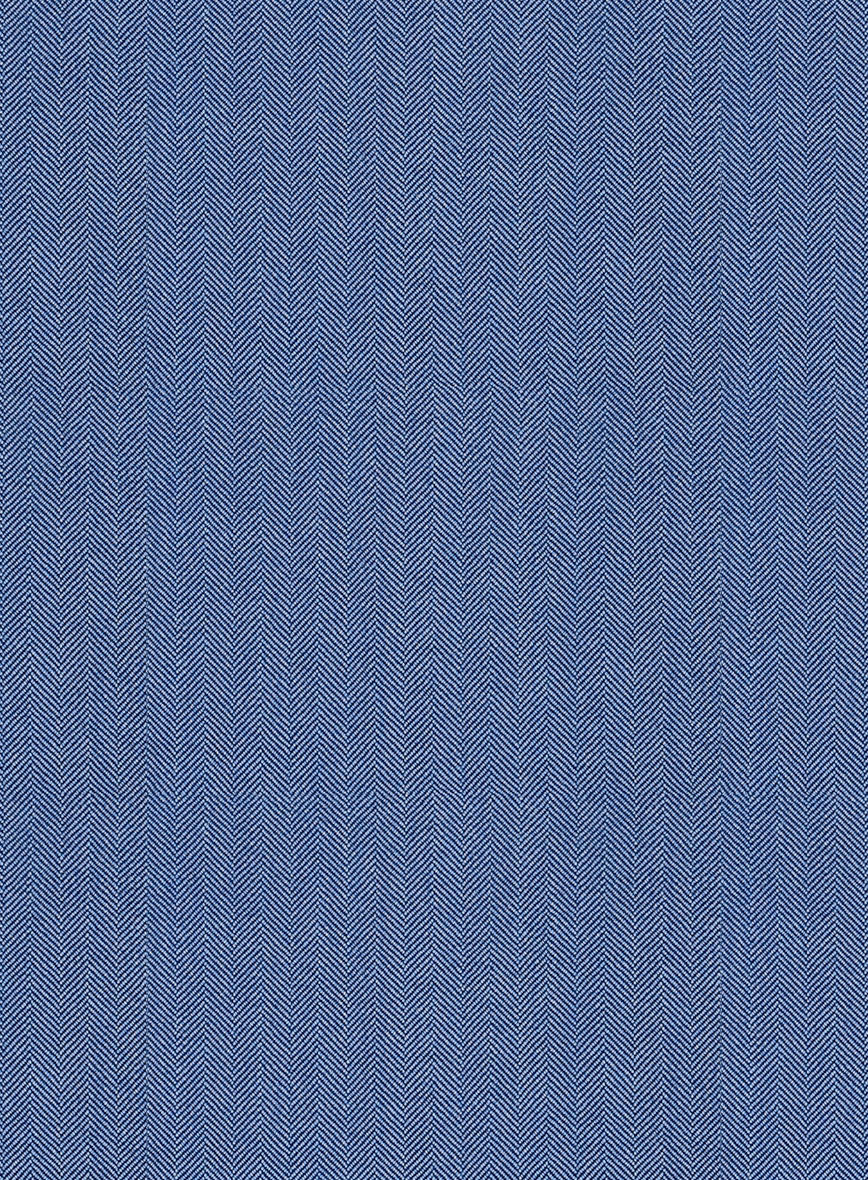 Scabal Imilli Herringbone Blue Wool Jacket - Image 3