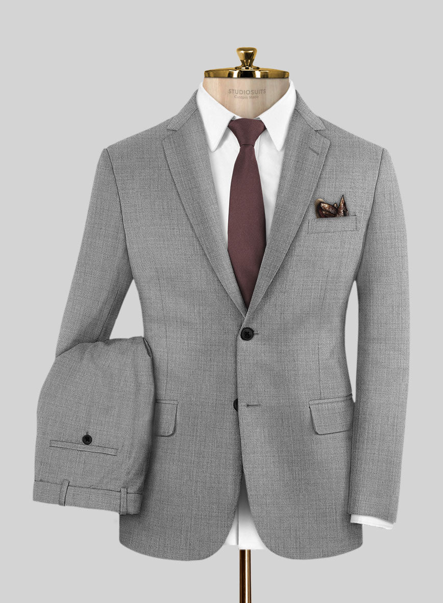 Scabal Jacobi Twill Gray Wool Suit