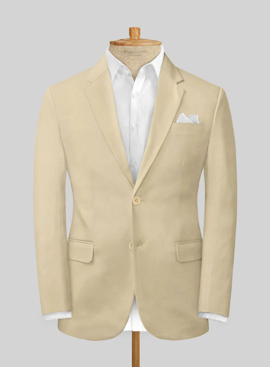Scabal Khaki Cashmere Cotton Suit - Image 2