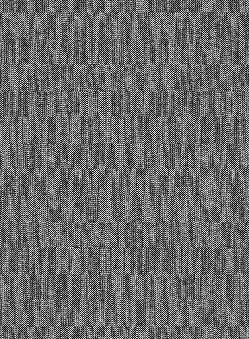 Scabal Lauchi Herringbone Gray Wool Suit - Image 6