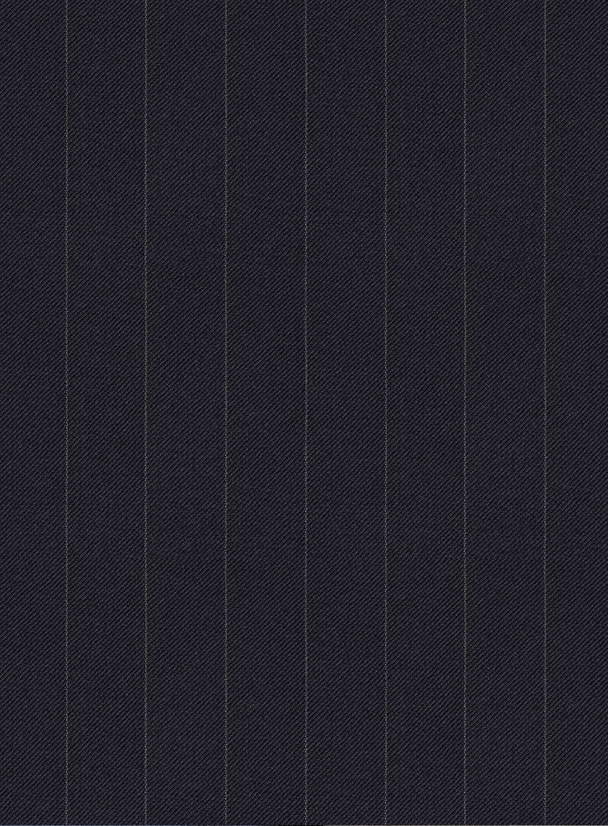 Scabal Lizaro Stripe Blue Wool Suit - Image 7