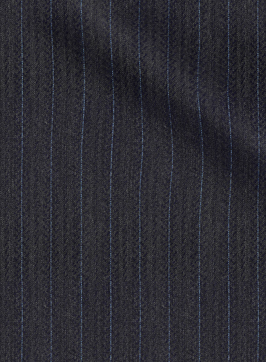 Scabal Londoner Cutina Stripe Blue Wool Jacket - Image 2
