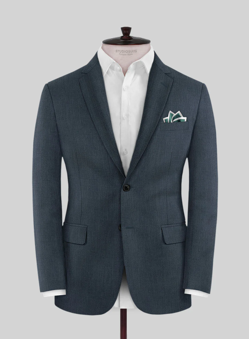 Scabal Londoner Dark Teal Wool Suit - Image 3