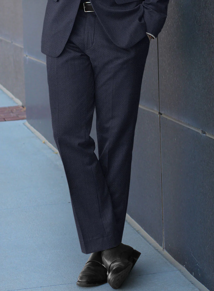 Scabal Londoner Dexi Blue Wool Pants - Image 2