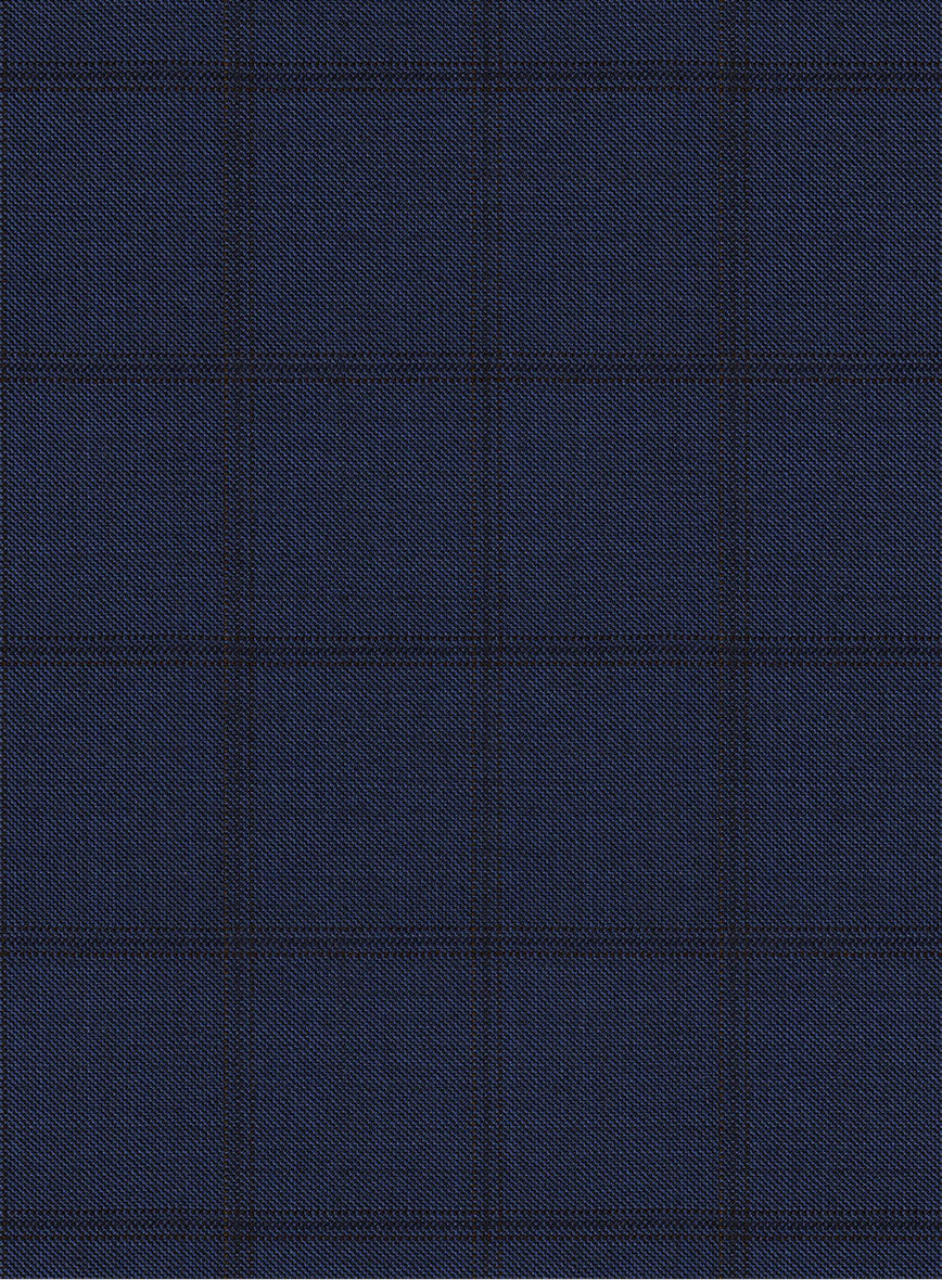 Scabal Londoner Eside Checks Blue Wool Jacket - Image 2
