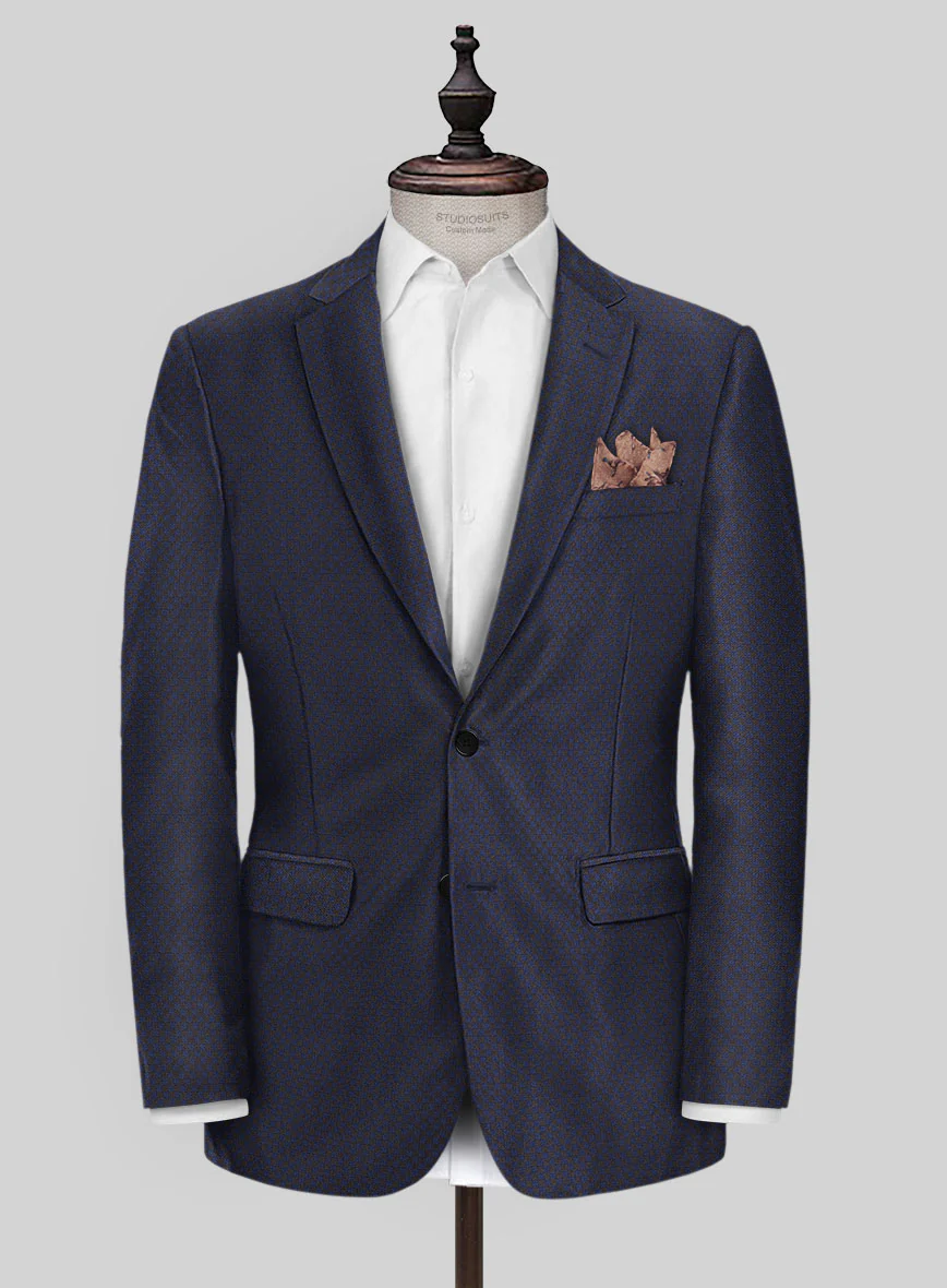 Scabal Londoner Gallo Blue Wool Jacket