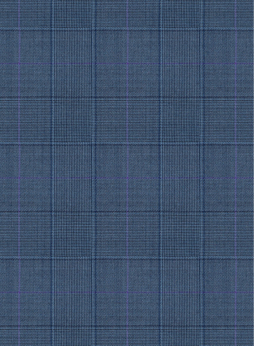 Scabal Londoner Glen Blue Wool Jacket - Image 2