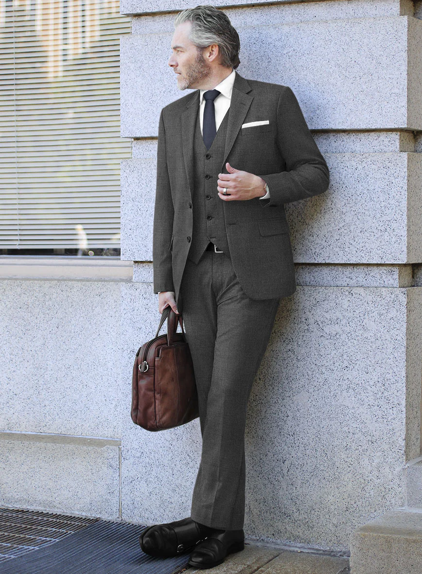 Scabal Londoner Gray Wool Suit - Image 2