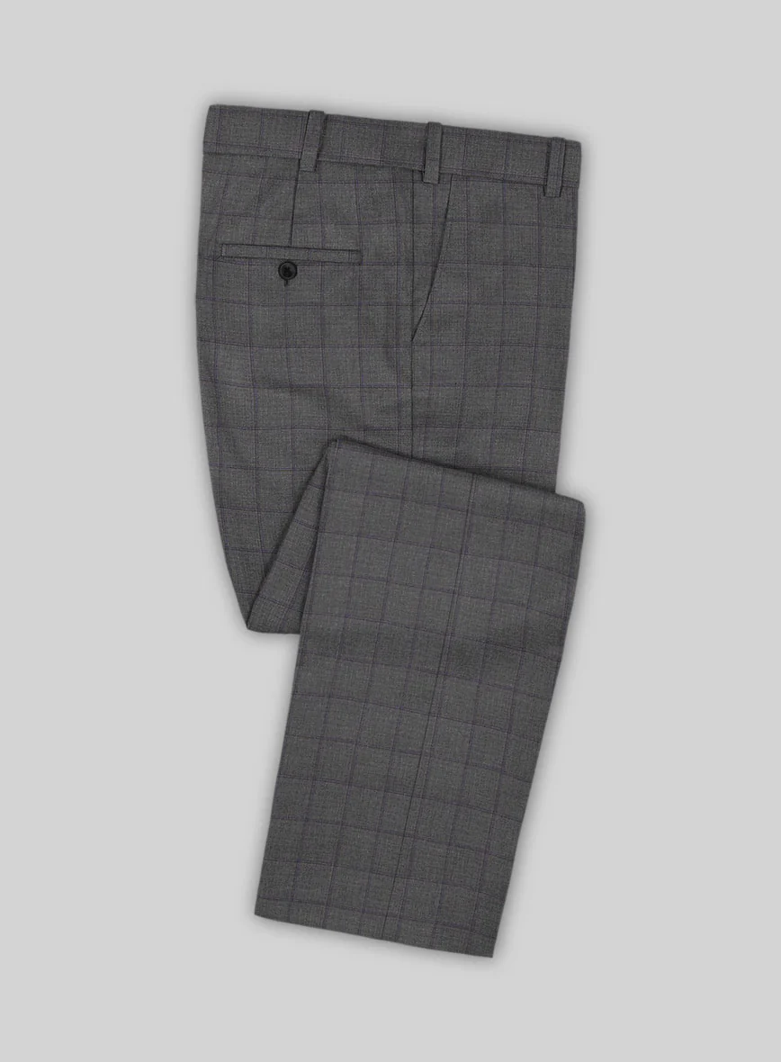 Scabal Londoner Inagi Checks Gray Wool Suit - Image 5