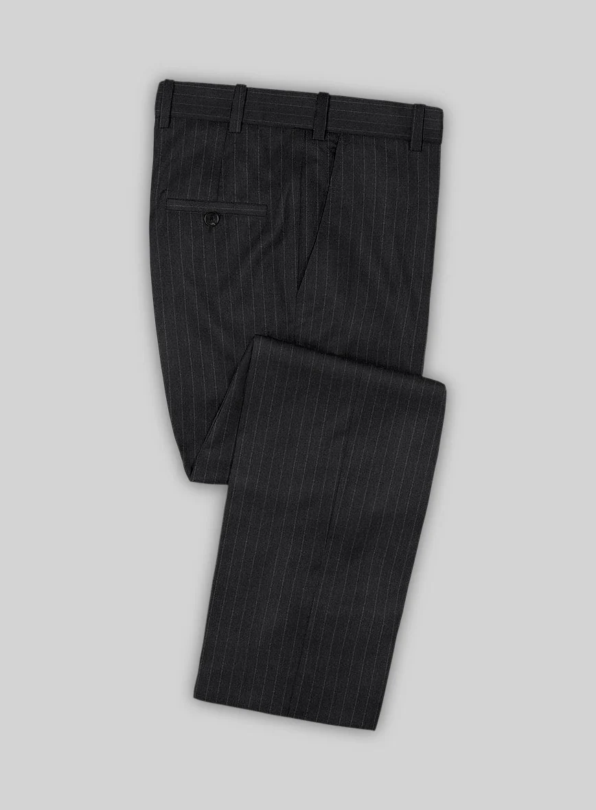 Scabal Londoner Isai Stripe Charcoal Wool Suit - Image 5