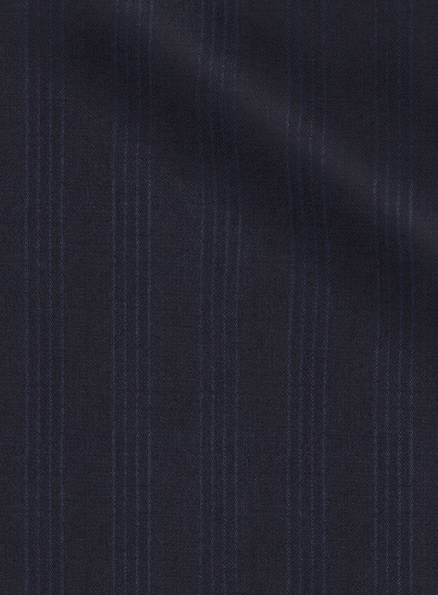 Scabal Londoner Manpa Stripe Blue Wool Jacket - Image 2