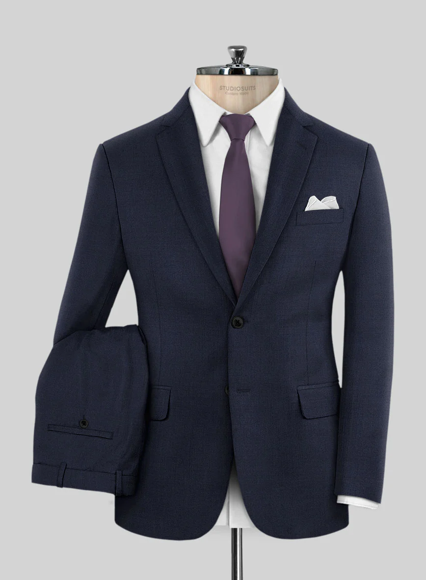 Scabal Londoner Mirage Blue Wool Suit