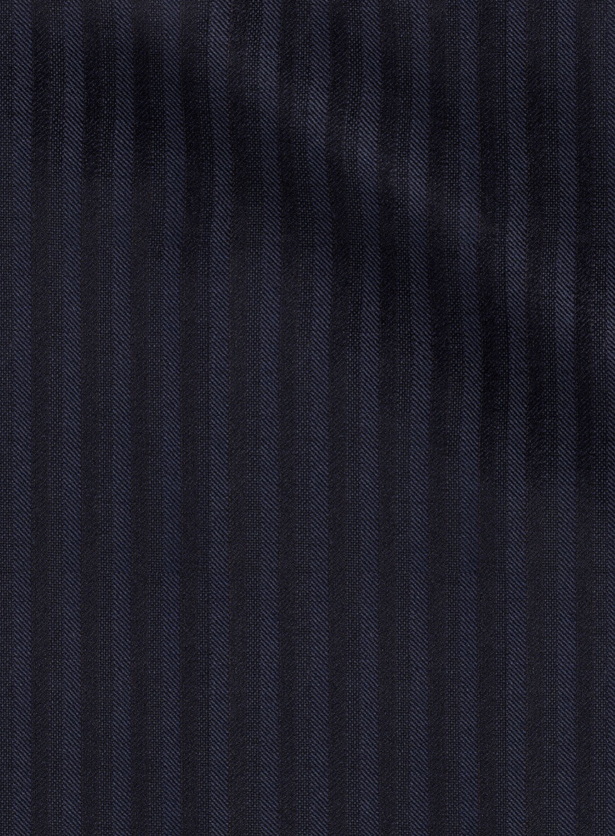 Scabal Londoner Nicaso Stripe Blue Wool Suit - Image 6