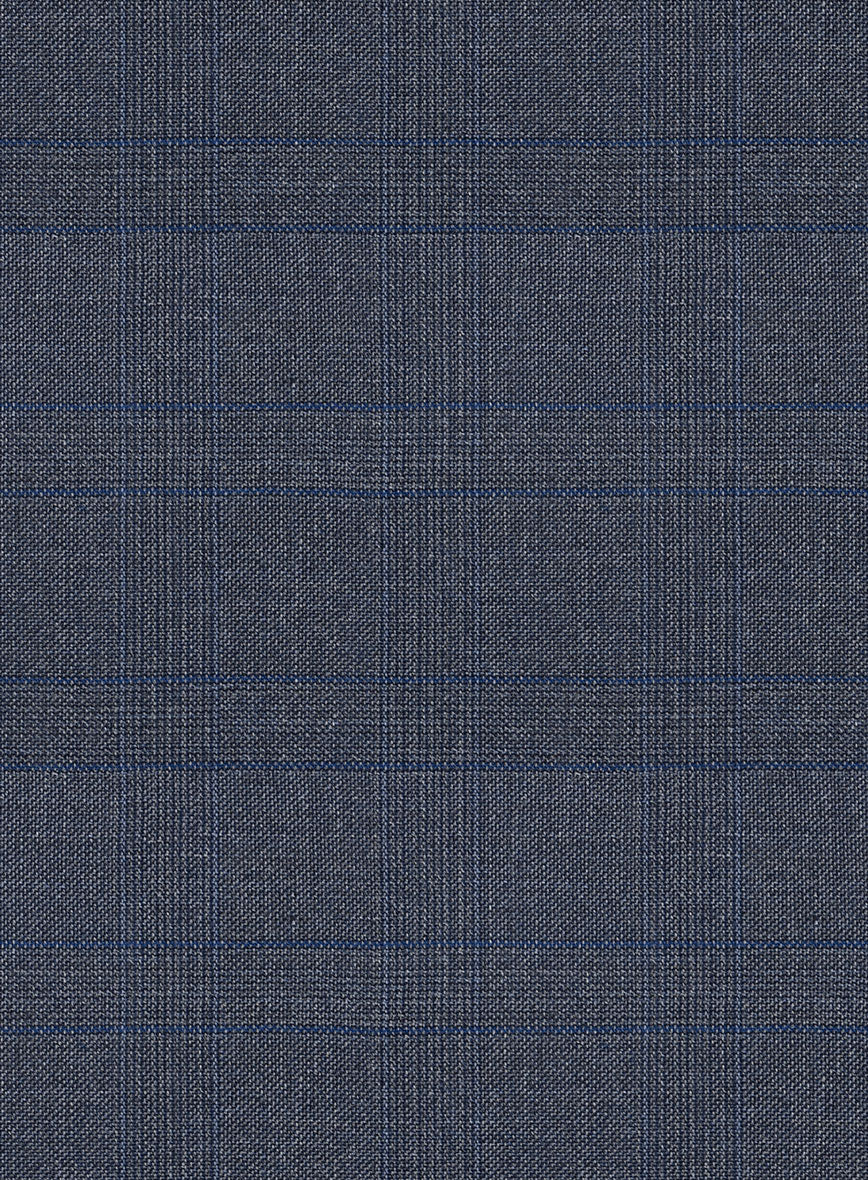 Scabal Londoner Olfoda Checks Blue Wool Jacket - Image 2