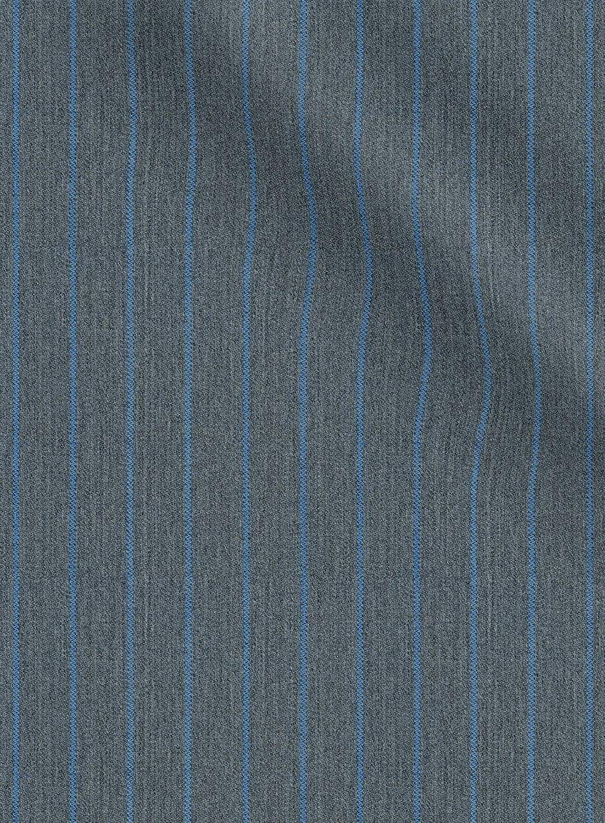 Scabal Londoner Prutna Stripe Gray Wool Jacket - Image 2