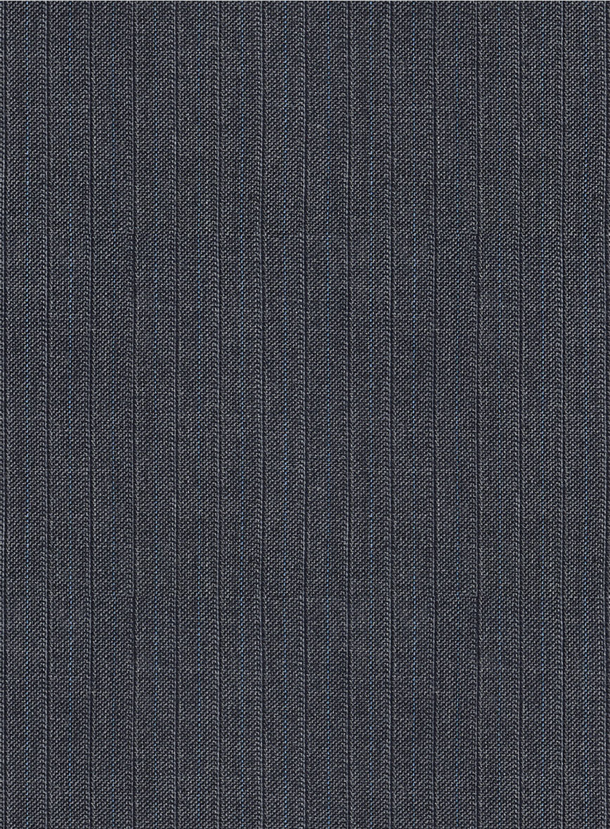 Scabal Londoner Shico Stripe Gray Wool Suit - Image 6
