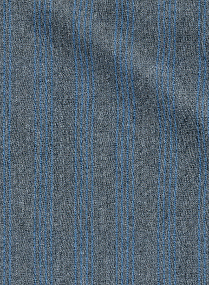 Scabal Londoner Struci Stripe Gray Wool Suit - Image 6