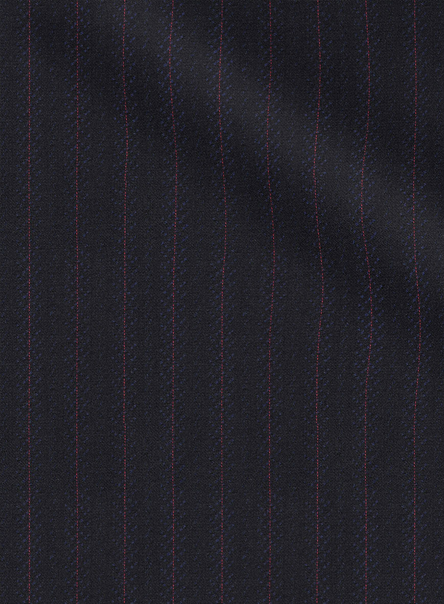 Scabal Londoner Toconi Stripe Blue Wool Pants - Image 2