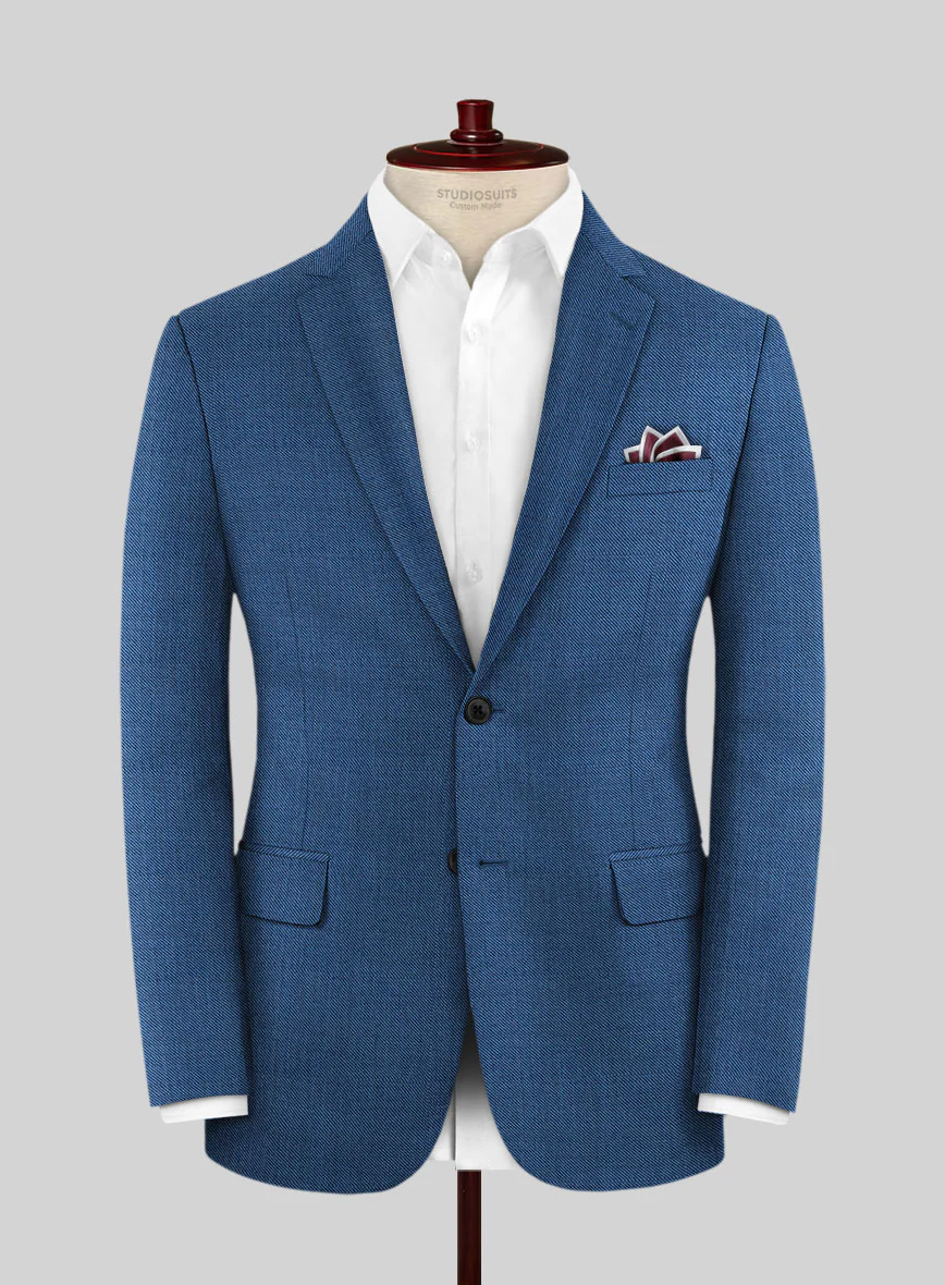Scabal Londoner Twill Blue Wool Jacket