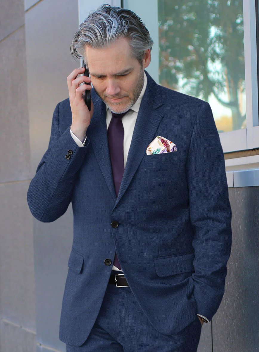 Scabal Lucin Twill Blue Wool Jacket - Image 2