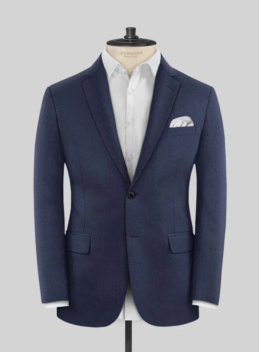Scabal Merigo Denim Blue Wool Jacket