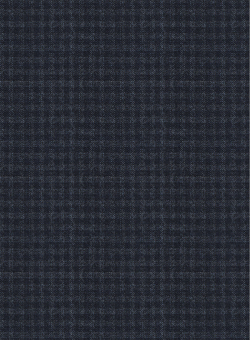 Scabal Mirage Blue Wool Pants - Image 3