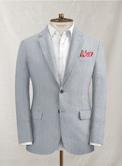 Scabal Nautica Blue Seersucker Jacket