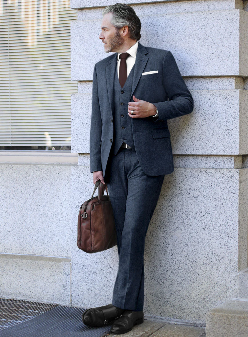 Scabal Nile Blue Wool Suit - Image 2
