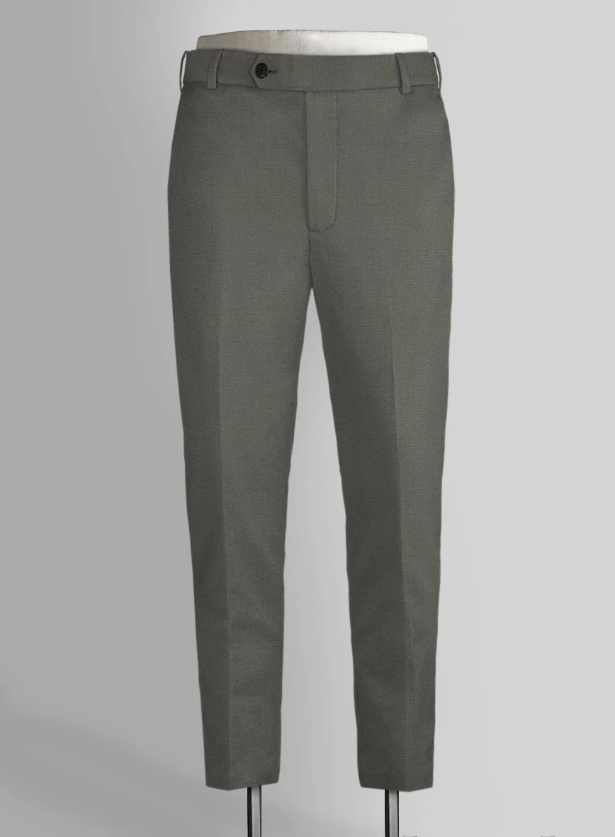 Scabal Olive Wool Pants - Image 2
